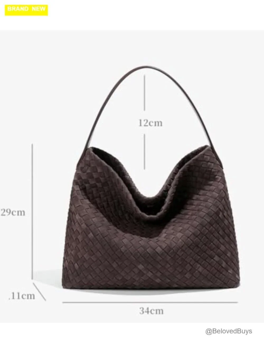 Faux Suede Woven Hobo Shoulder Bag with Top Handle and Crossbody Strap